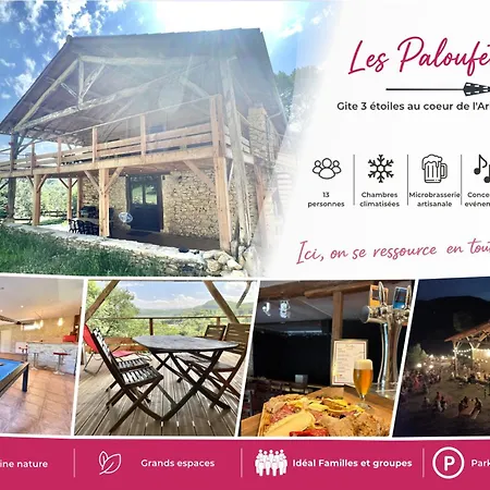 בית נופש Brasserie Des Paloufettes - Classe 3 Etoiles Mas-d'Azil